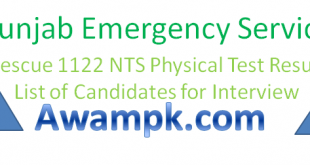 NTS Physical Test Result of Rescue1122
