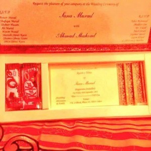 Pakistan opener Ahmed Shehzad wedding Card