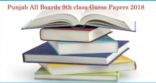guess paper 9th class 2018