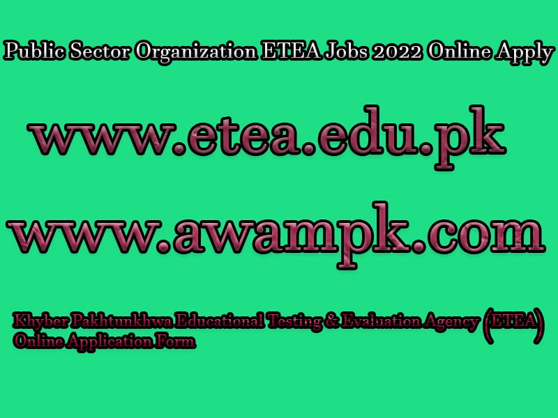 Public Sector Organization ETEA Jobs 2022 Online Apply
