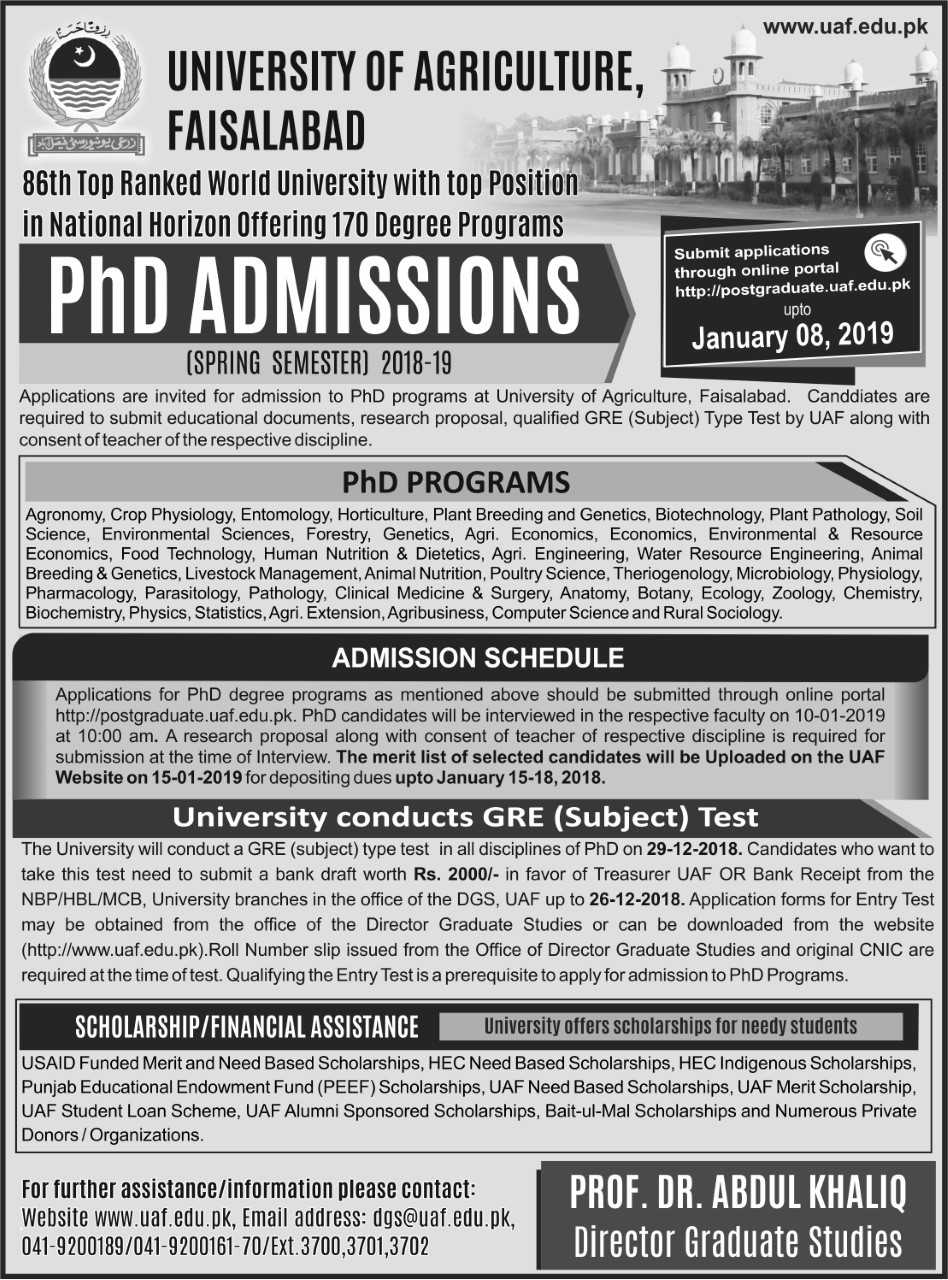 phd admission apply online
