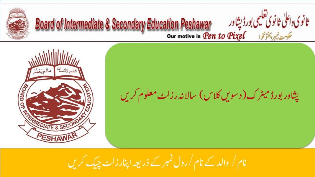 BISE Peshawar 10th class Result 2024 Check by Name