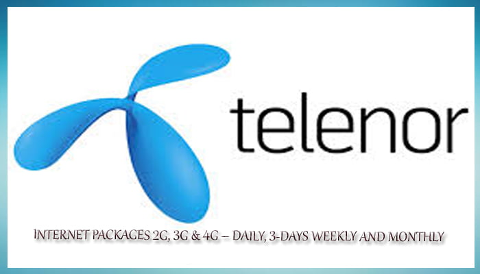 TELENOR INTERNET PACKAGES DAILY, 3-DAYS WEEKLY AND MONTHLY 