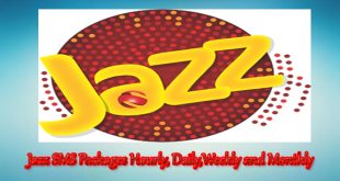 Jazz SMS Packages Hourly, Daily, weekly and monthly offer 2020