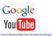 How to Remove data from YouTube and Google