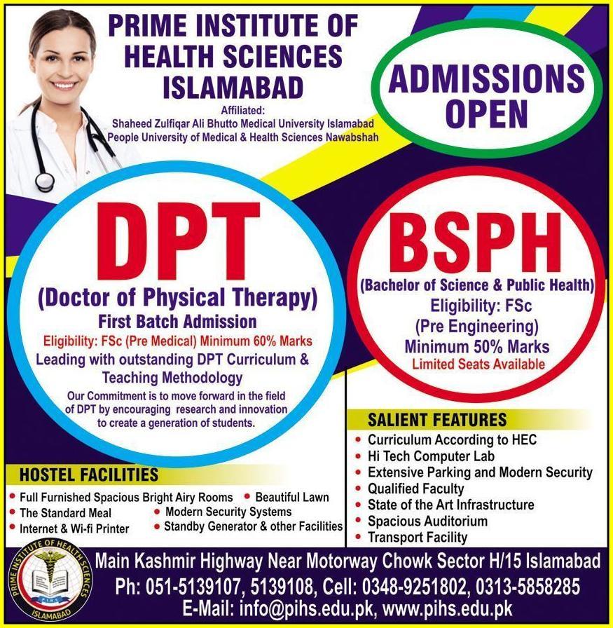 PIHSI DPT admission