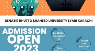 BENAZIR BHUTTO SHAHEED UNIVERSITY LYARI ADMISSION 2023
