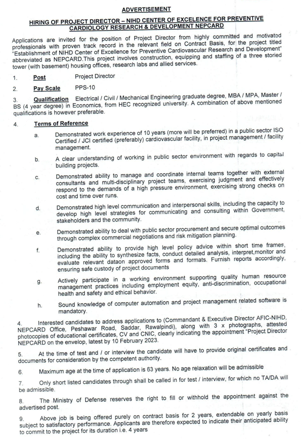 AFIC Rawalpindi Jobs 2023 Application Forms