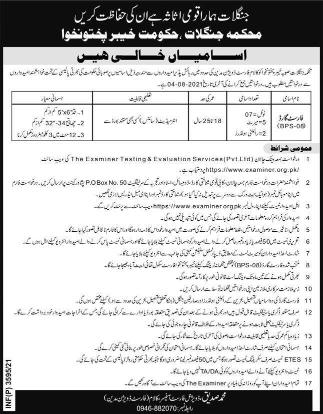 Kalam Forest Division Madyan Jobs