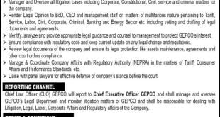 GEPCO Chief Law Officer (CLO) Jobs 23rd April 2022