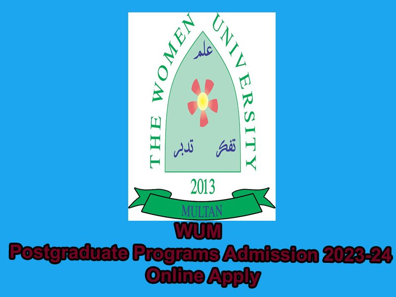 WUM Postgraduate Programs Admission 2023-24 Online Apply
