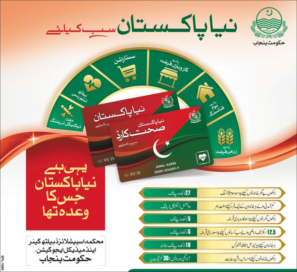 PM Naya Pakistan Sehat Card Online Registration