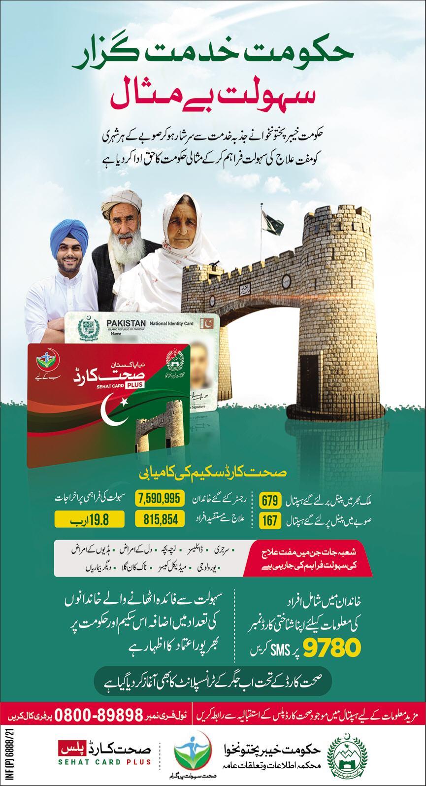 PM Sehat Card Plus Scheme in Pakistan