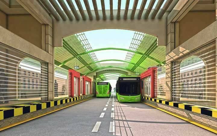 Green Line Metro Bus Karachi Stations