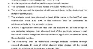 ARMA Students of KP Minorities Scholarships 2022 Online Apply