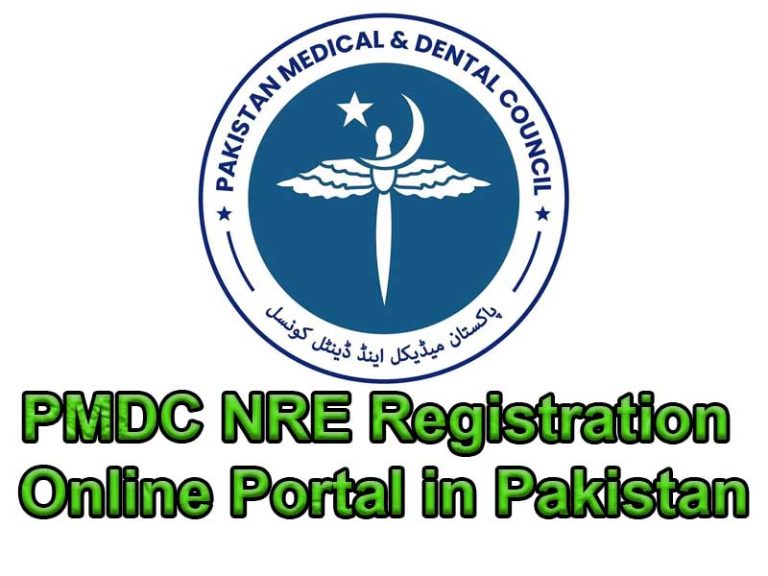 PMDC NRE Registration Online Portal in Paki