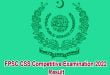 FPSC CSS Competitive Examination 2022 Result