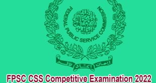 FPSC CSS Competitive Examination 2022 Result