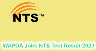 WAPDA Jobs NTS Test Result 2023