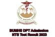 BUMHS DPT Admission NTS Test Result 2023