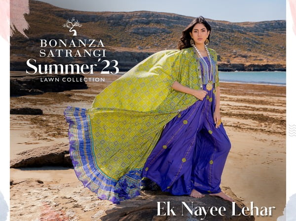 Bonanza Safrangl Summer 23 Ek Nayee lehar Lawn collection 2023