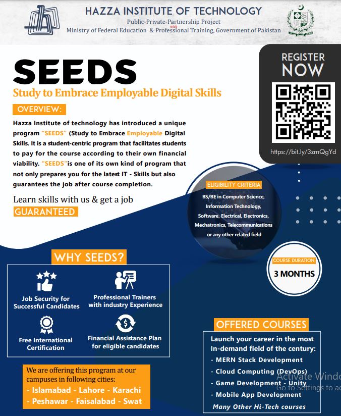 Study to Embrace Employable Digital Skills (SEEDS) NTS Jobs 2022