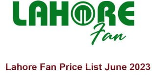 Lahore Fan Price List June 2023