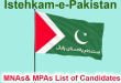Istehkam-e-Pakistan List of Candidates
