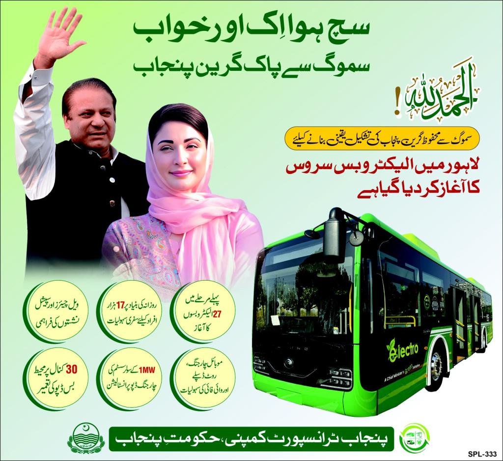 Lahore Electric Bus Service: Future of Eco-Friendly Transport