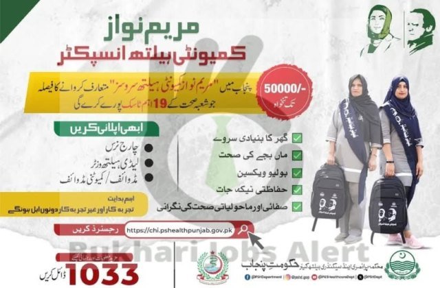 CM Punjab Community Health Inspector Jobs 2025 Apply Online