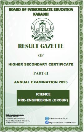 BIEK HSC Part II Pre-Engineering Result 2025:Top Position Holders