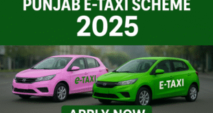 Punjab E-Taxi Scheme 2025 Apply Online for 1100 Electric Taxis