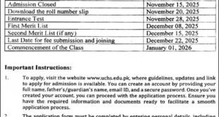 College of Nursing Lahore Admission 2026