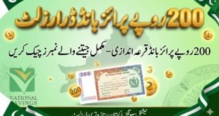 Rs 200 prize bond draw result Pakistan with winning numbers list by National Savings